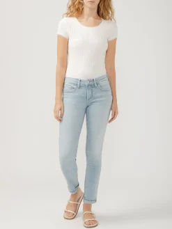 Girlfriend Mid Rise Skinny Leg Jeans