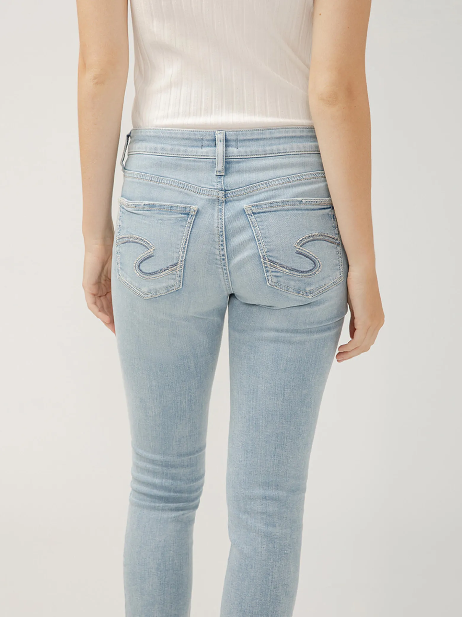 Girlfriend Mid Rise Skinny Leg Jeans