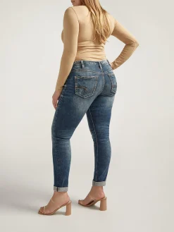 Girlfriend Mid Rise Skinny Leg Jeans Plus Size