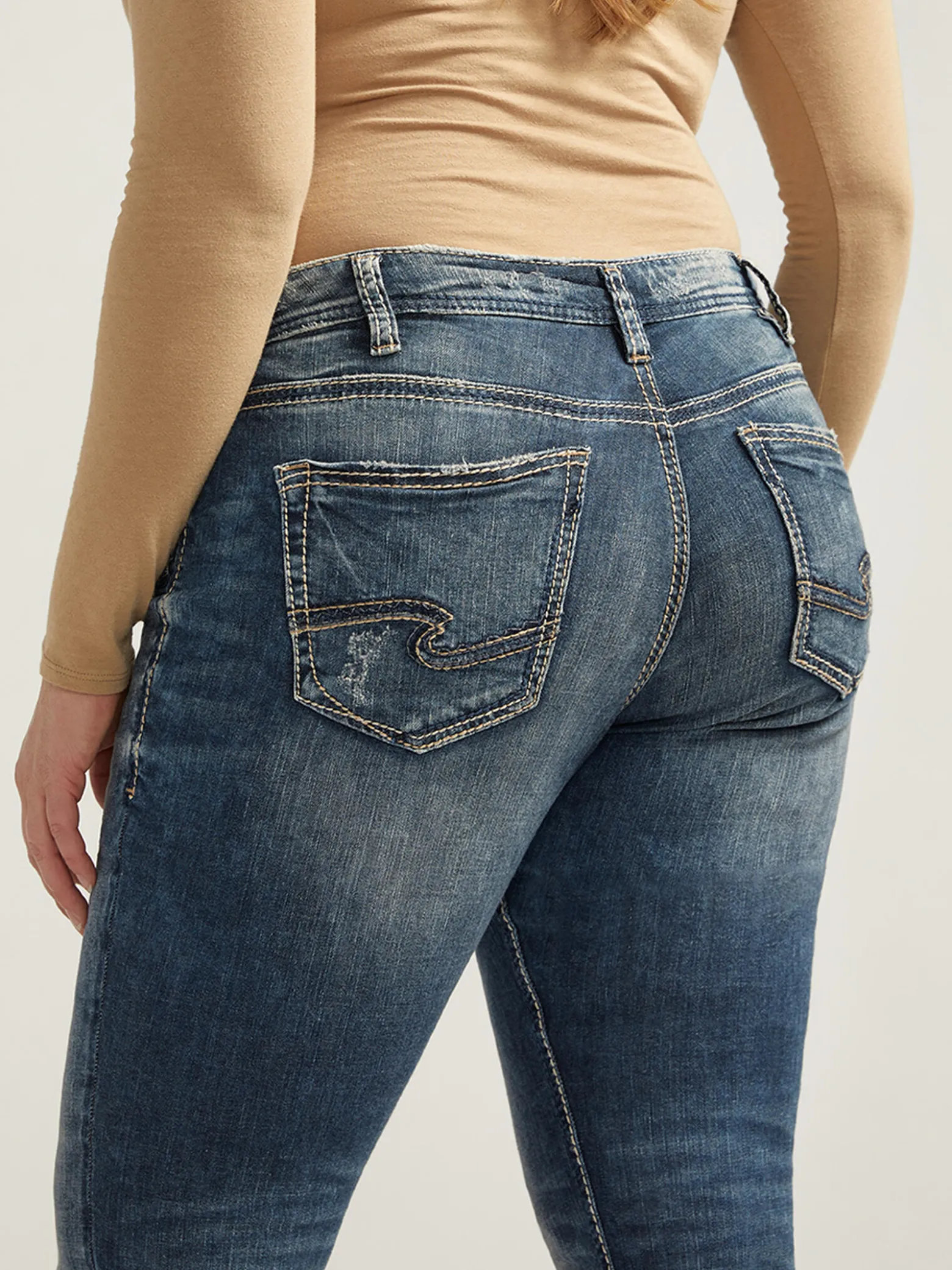 Girlfriend Mid Rise Skinny Leg Jeans Plus Size