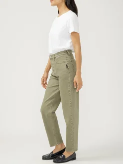 High Rise Arc Leg Jeans