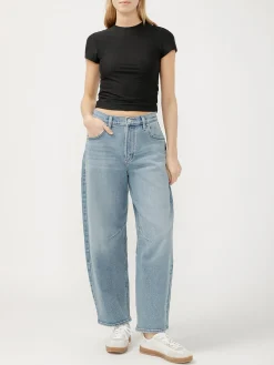 High Rise Barrel Leg Jeans