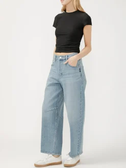 High Rise Barrel Leg Jeans
