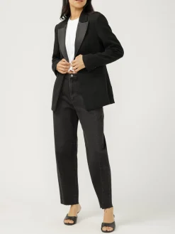 High Rise Slim Barrel Leg Jeans