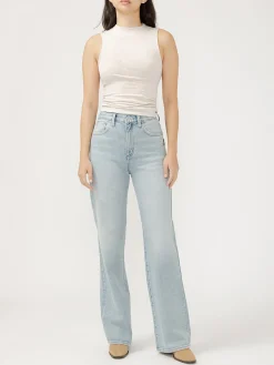Highly Desirable High Rise Trouser Leg Jeans