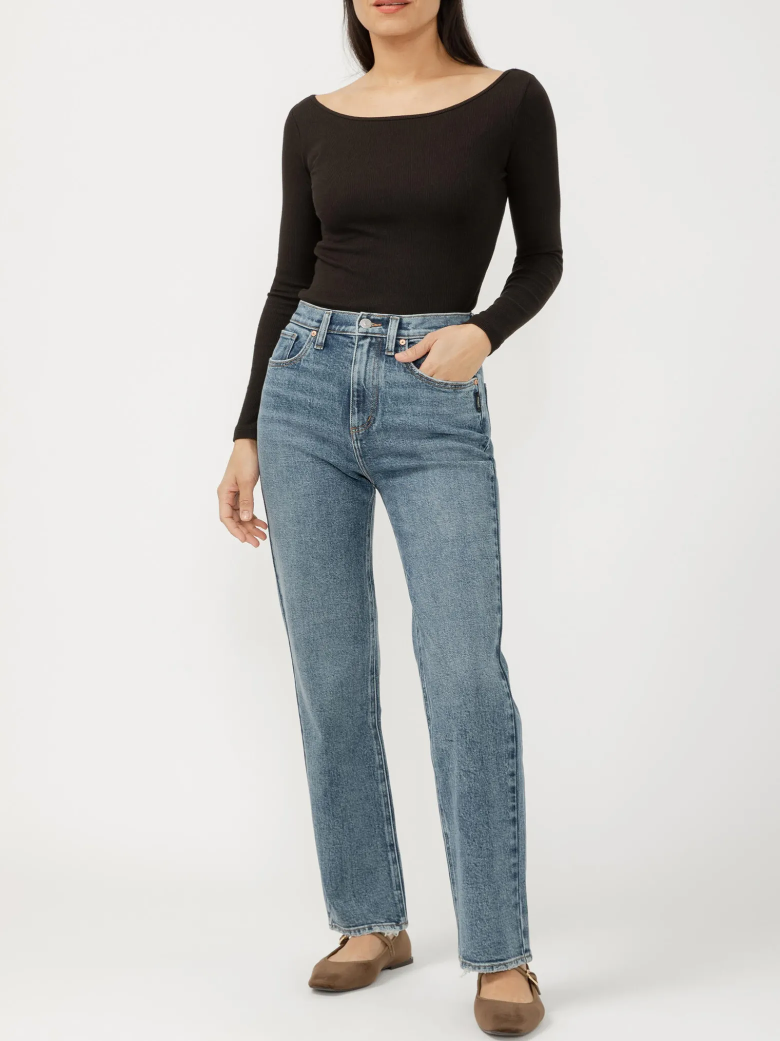 Highly Desirable High Rise Straight Leg Jeans