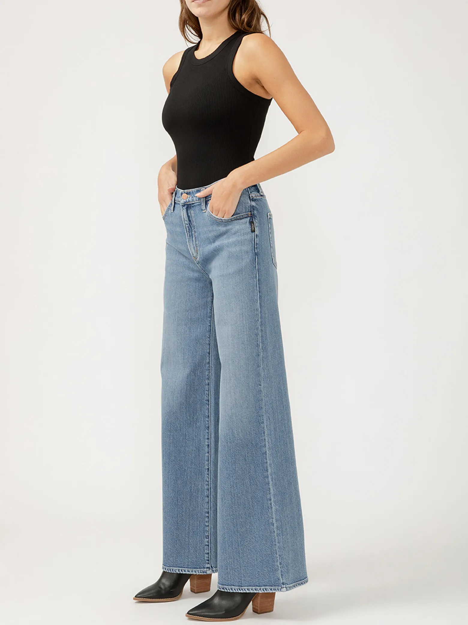 Highly Desirable High Rise Ultra Wide Leg Jeans