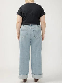 Highly Desirable High Rise Wide Leg Jeans Plus Size