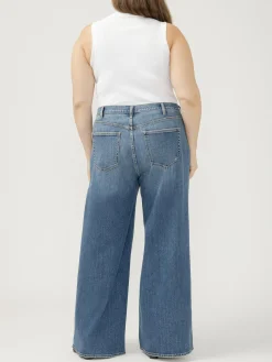 Highly Desirable High Rise Wide Leg Jeans Plus Size