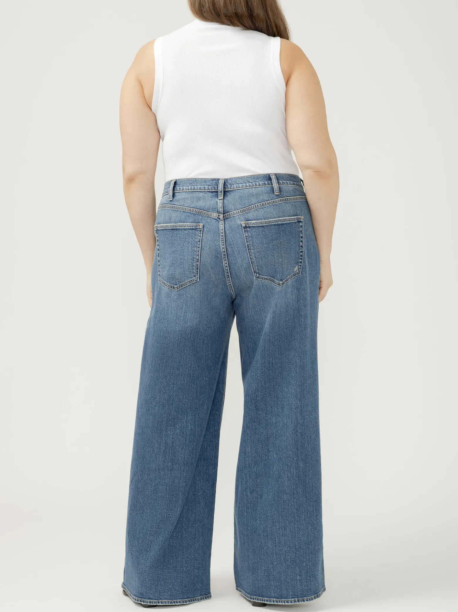 Highly Desirable High Rise Wide Leg Jeans Plus Size