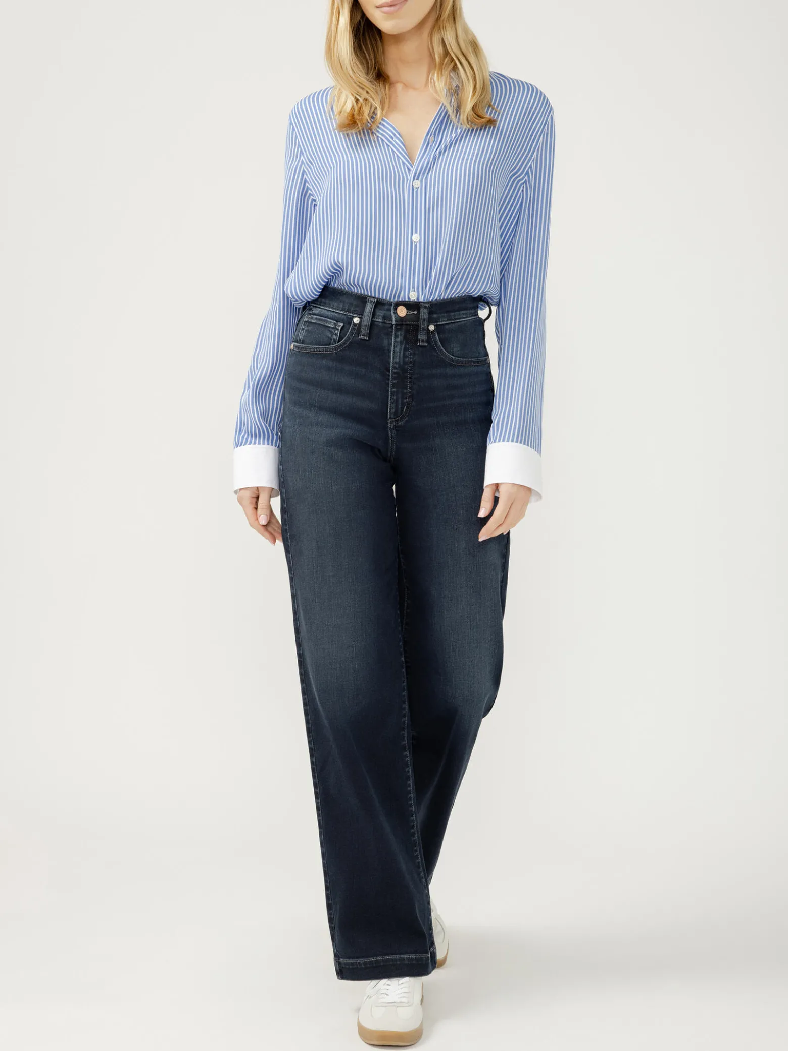 Highly Desirable High Rise Trouser Leg Jeans