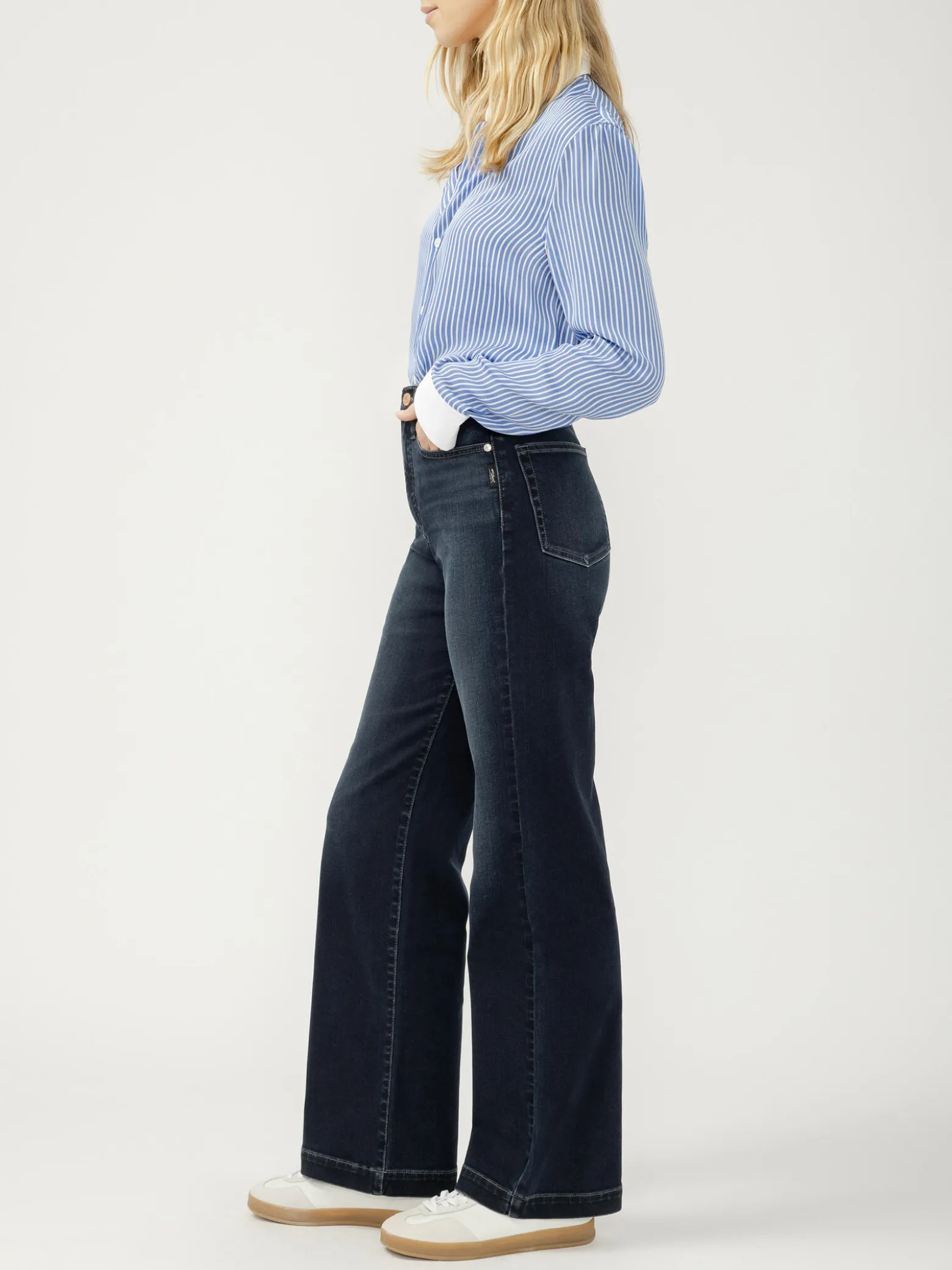 Highly Desirable High Rise Trouser Leg Jeans