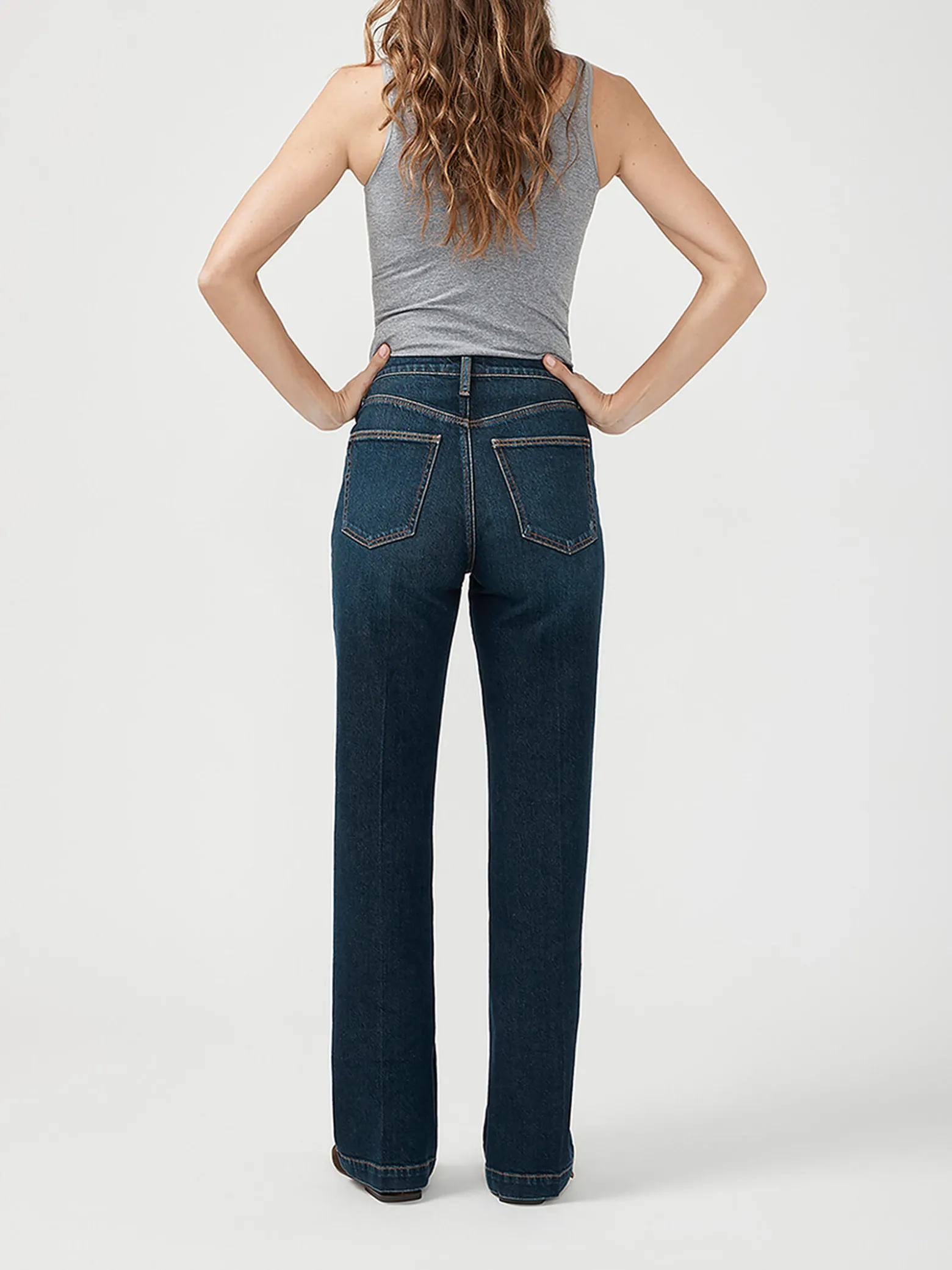 Highly Desirable High Rise Trouser Leg Jeans