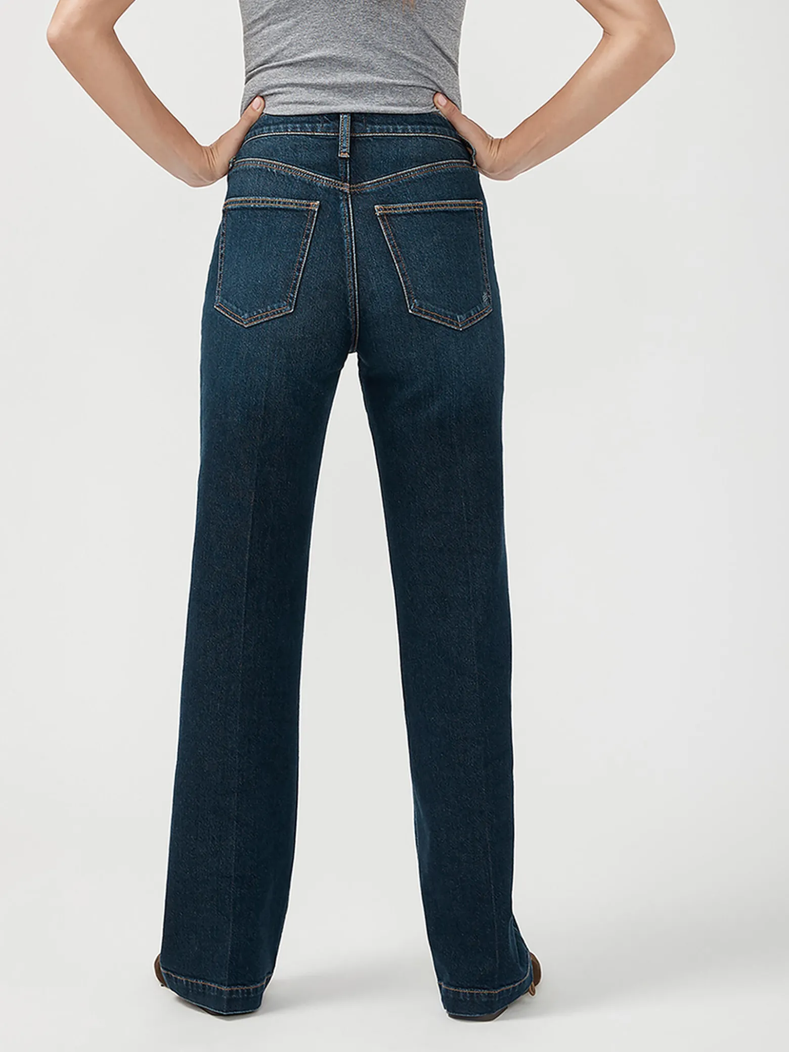 Highly Desirable High Rise Trouser Leg Jeans