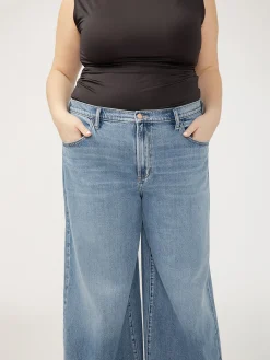Highly Desirable High Rise Ultra Wide Leg Jeans Plus Size
