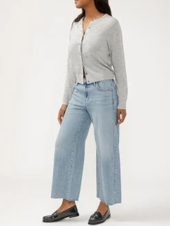 Isbister High Rise Angled Seam Wide Leg Ankle Jeans