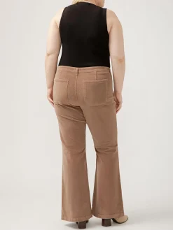 Isbister High Rise Flare Leg Corduroy Pant Plus Size