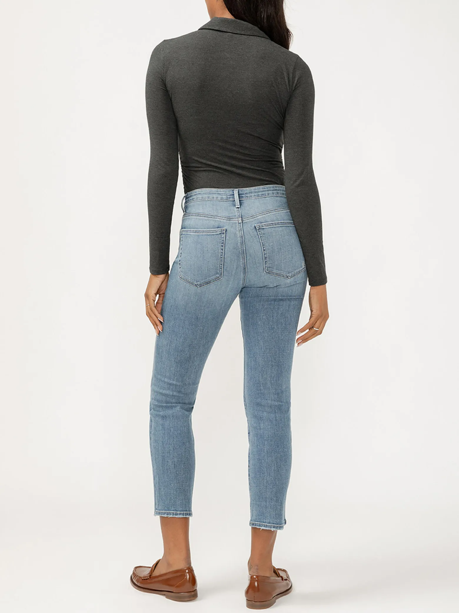 Isbister High Rise Straight Leg Luxe Stretch Jeans