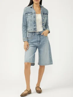 Limited Edition Studded Denim Long Shorts
