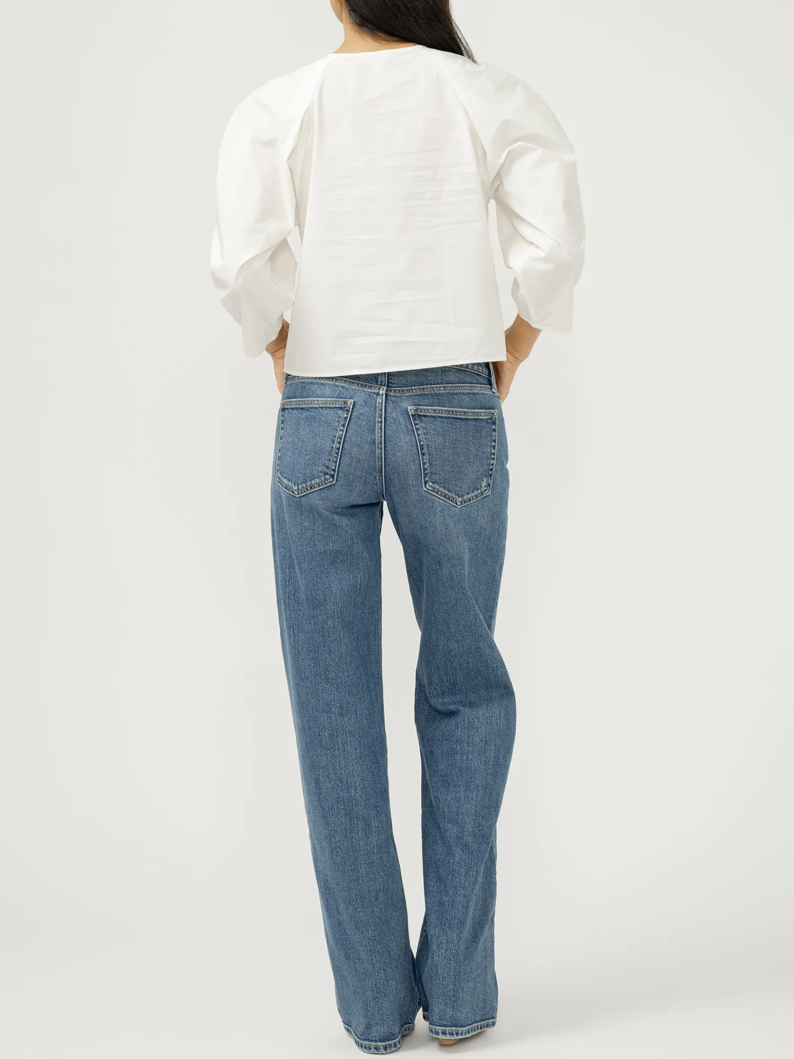 Loose & Low Low Rise Straight Leg Jeans