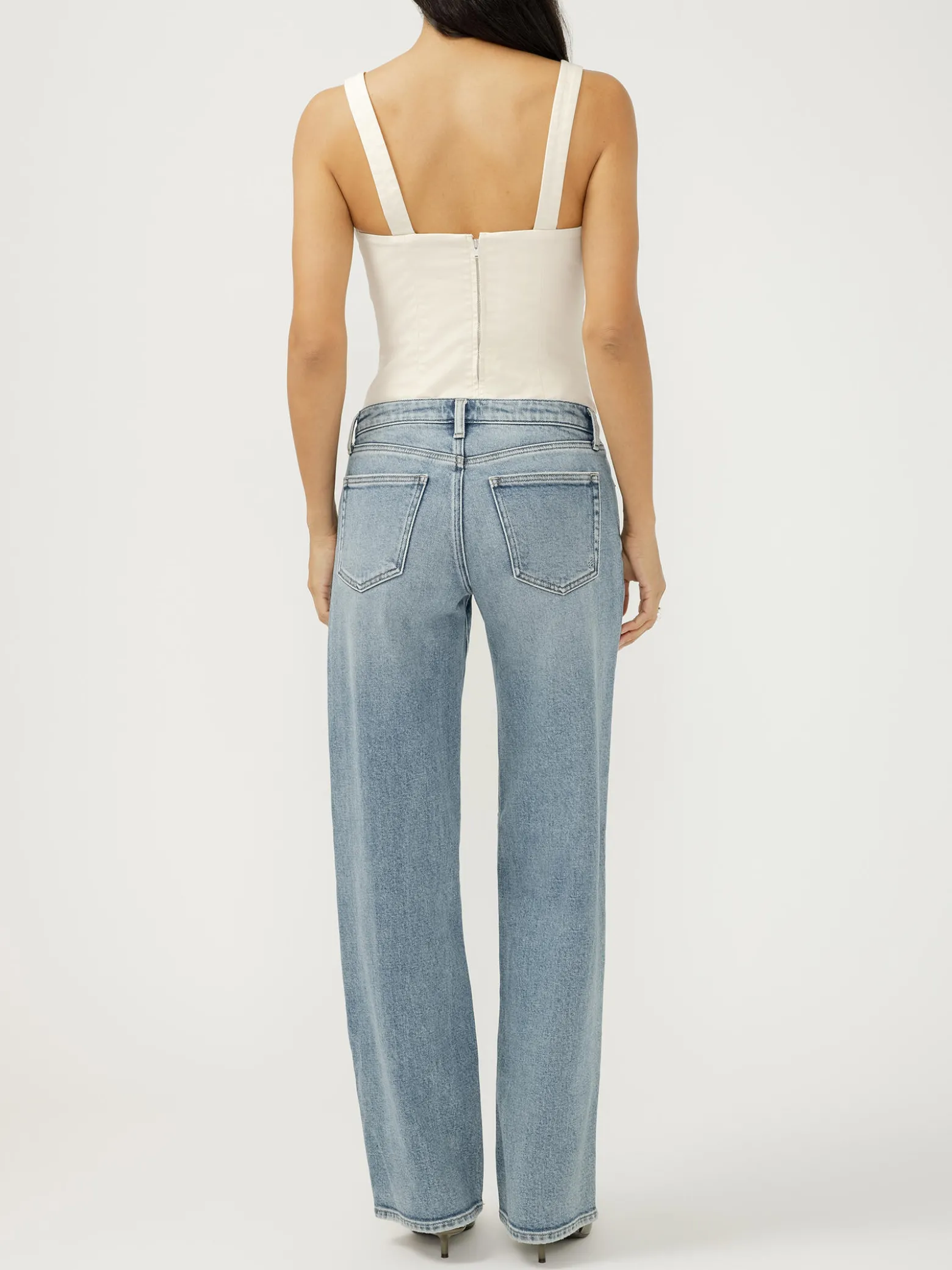 Loose & Low Low Rise Straight Leg Jeans