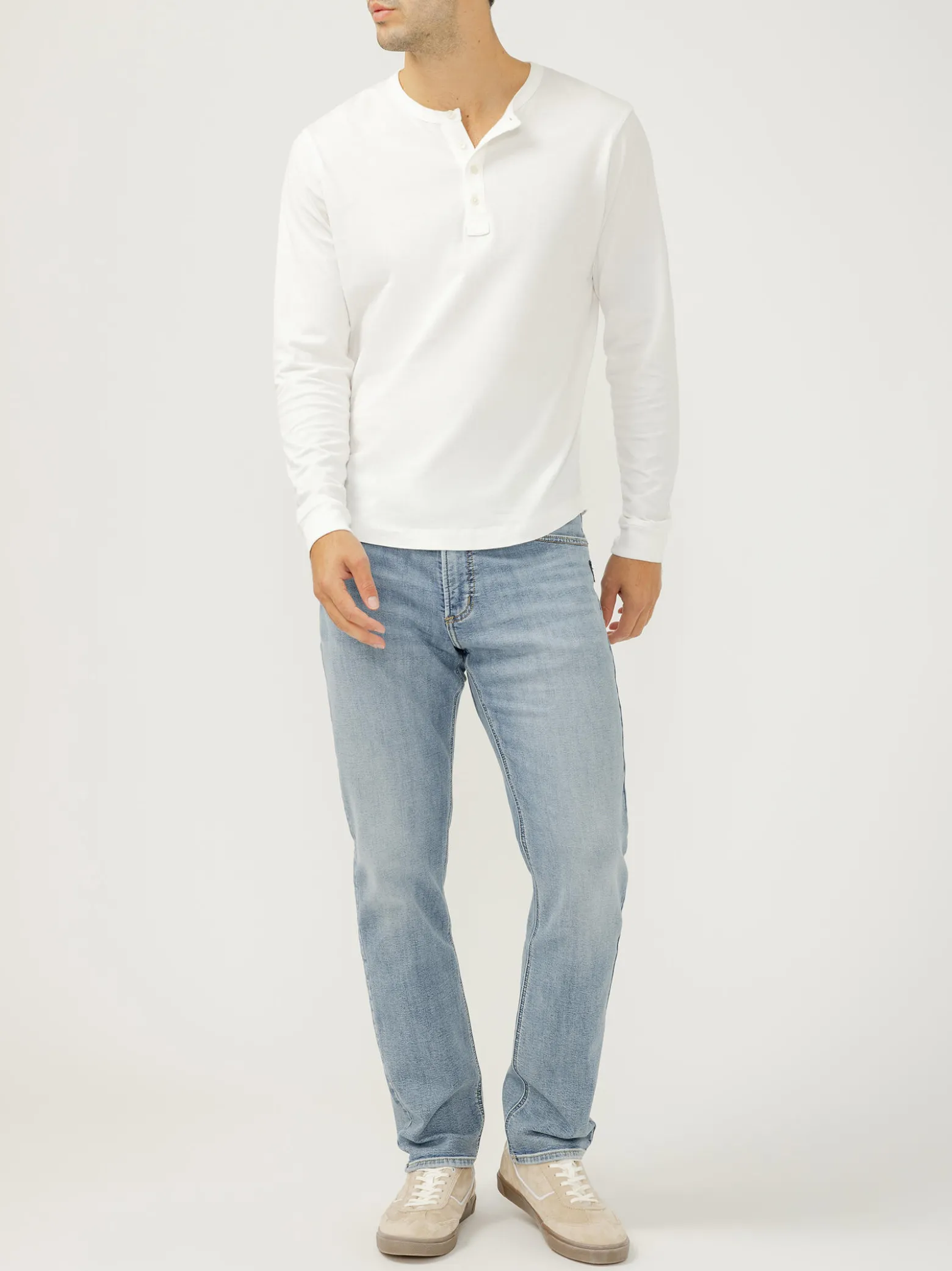 Machray Classic Fit Slim Straight Knit Flex Jeans