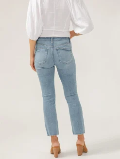 Most Wanted Mid Rise Ankle Straight Leg Jeans