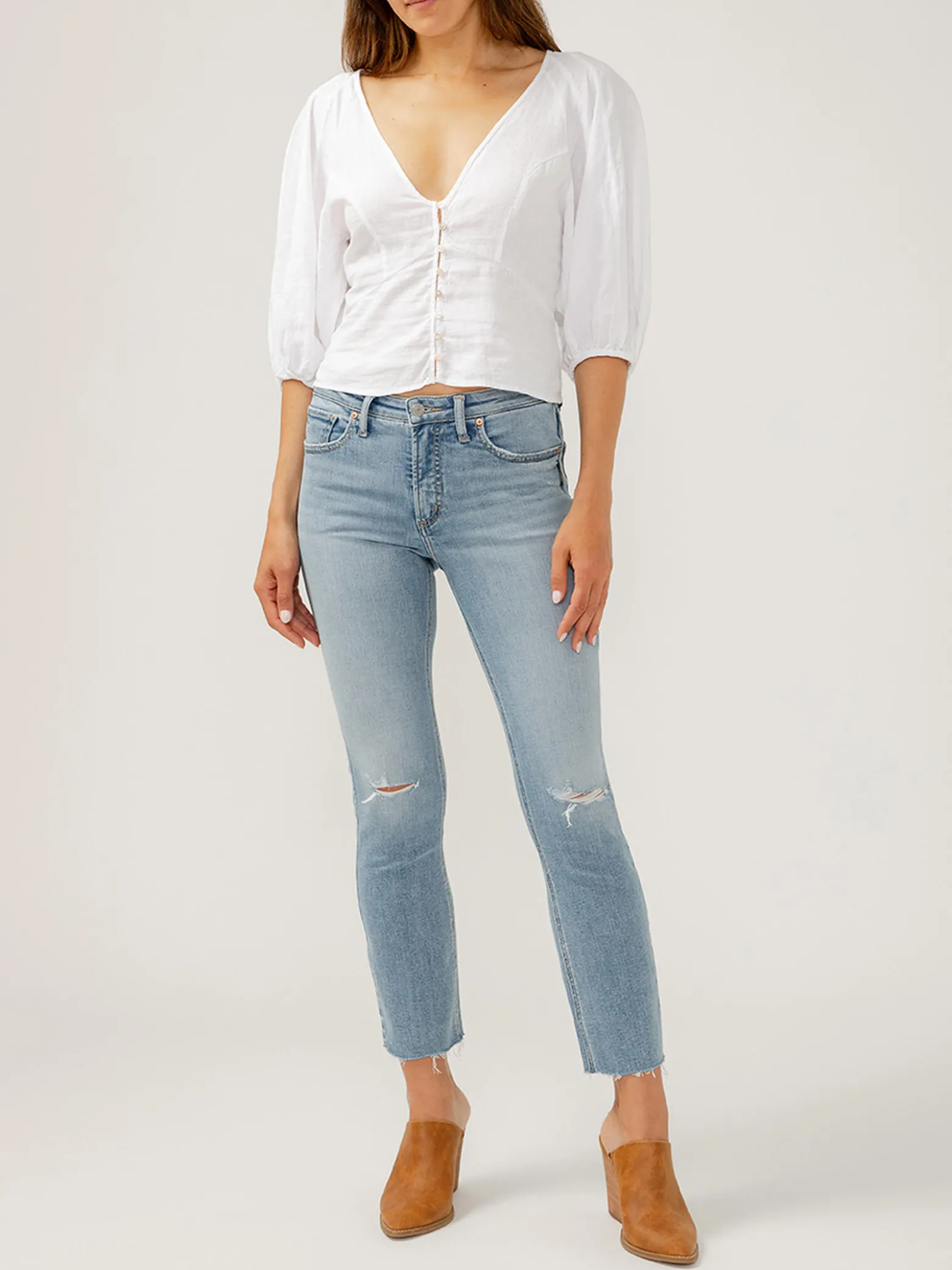 Most Wanted Mid Rise Ankle Straight Leg Jeans