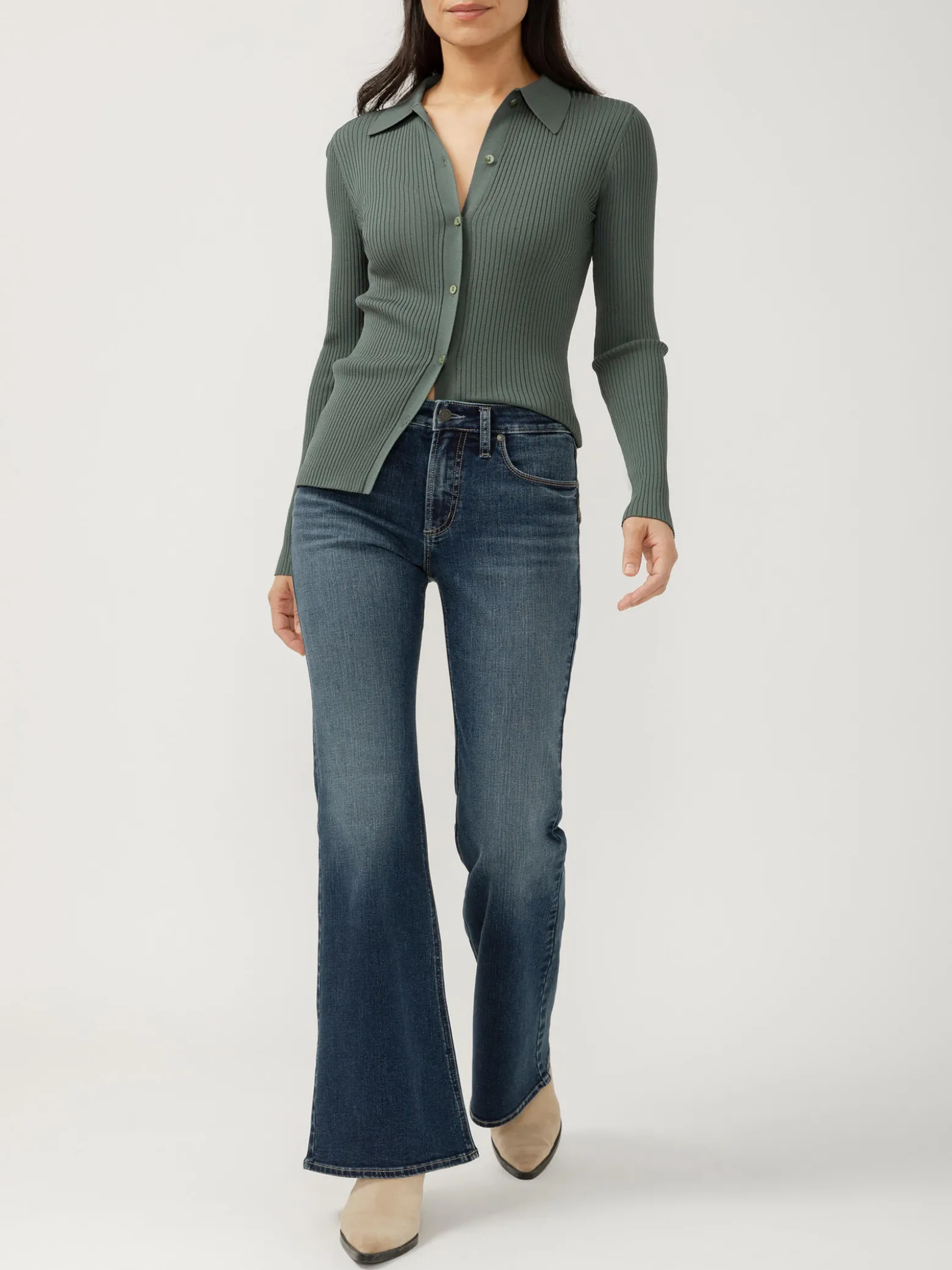 Most Wanted Mid Rise Flare Leg Jeans