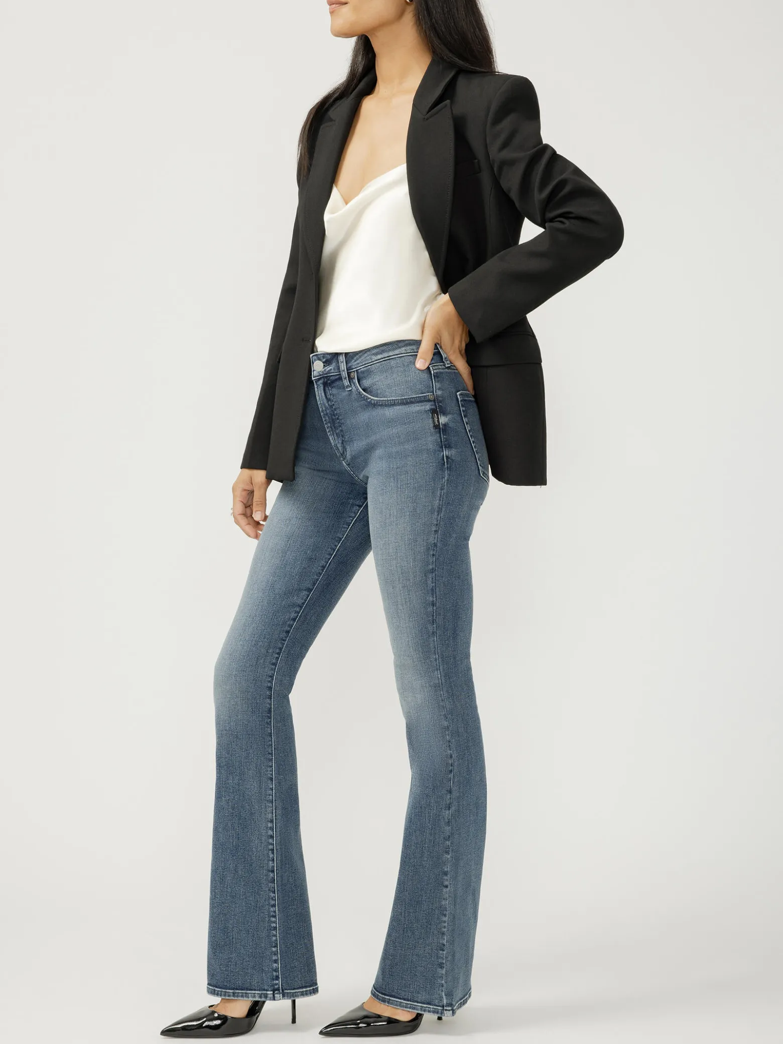 Most Wanted Mid Rise Skinny Flare Jeans