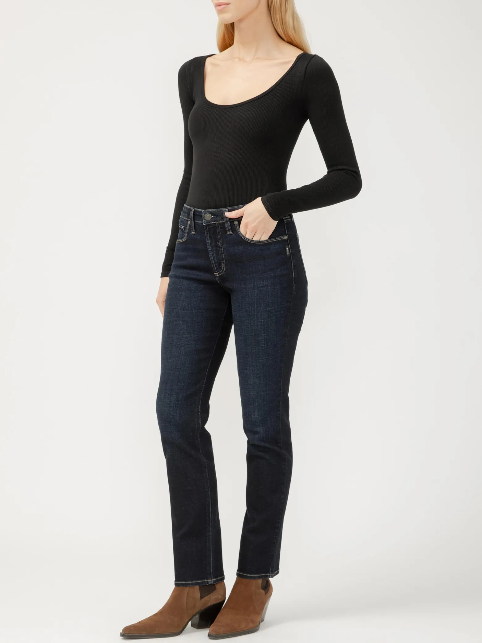 Most Wanted Mid Rise Straight Leg Jeans
