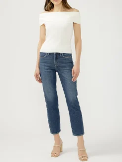 Most Wanted Mid Rise Straight Leg Ankle Jean