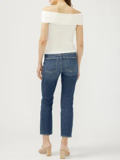 Most Wanted Mid Rise Straight Leg Ankle Jean