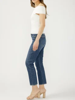 Most Wanted Mid Rise Straight Leg Ankle Jean
