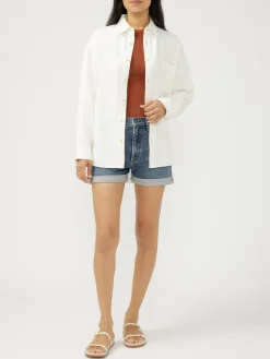 Relaxed Button-Up Beach Shirt