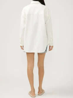 Relaxed Button-Up Beach Shirt