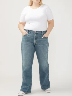 90s Baggy Mid Rise Bootcut Jeans Plus Size