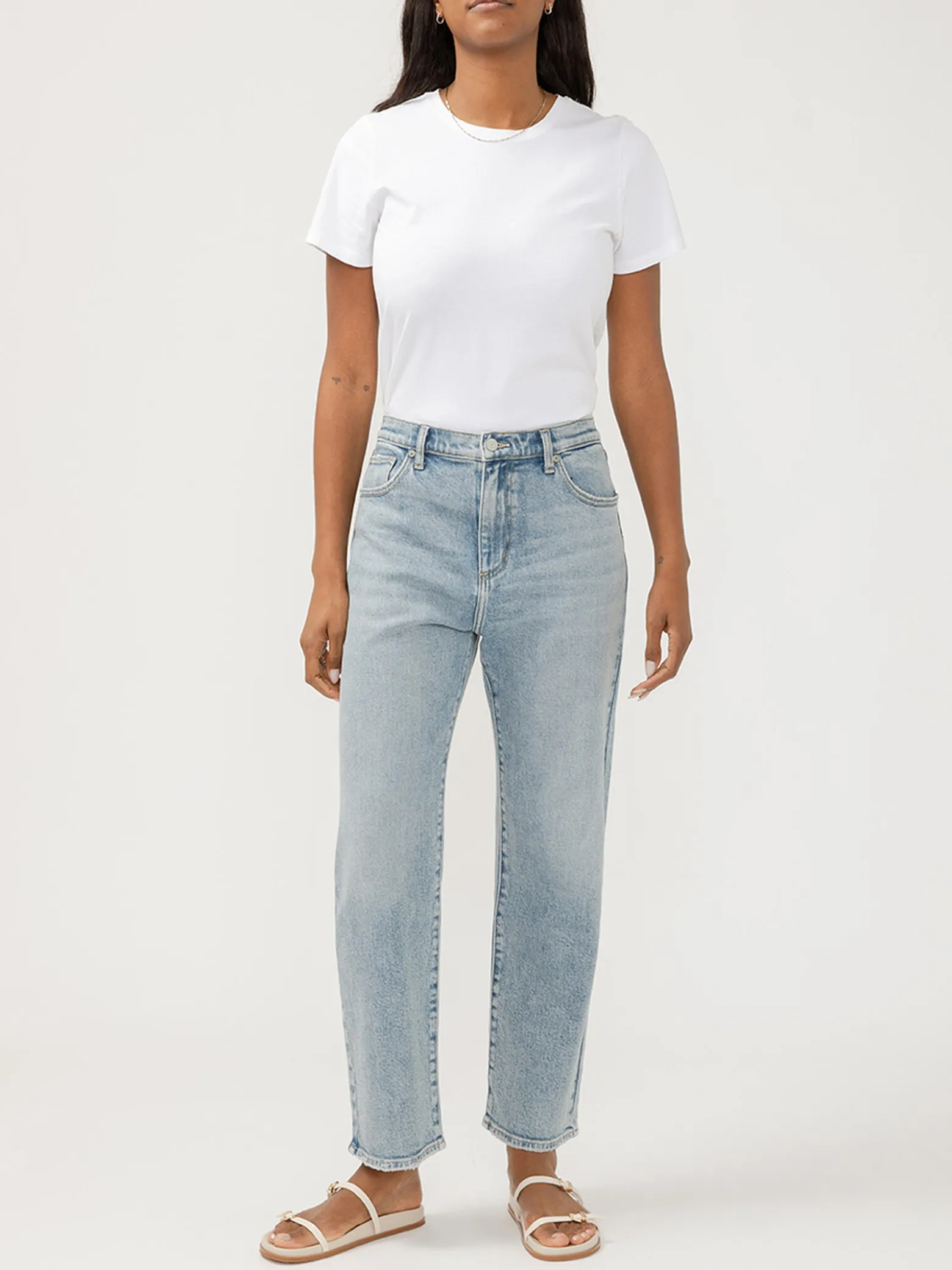 90s Relaxed Mid Rise Straight Leg Ankle Jeans