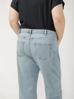 90s Relaxed Mid Rise Straight Leg Ankle Jeans Plus Size