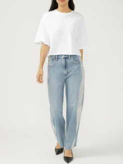 Silver Coated Be Easy High Rise Wide Leg Jeans