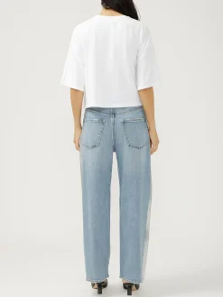 Silver Coated Be Easy High Rise Wide Leg Jeans