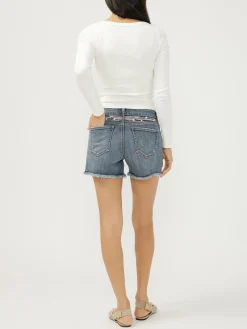 Suki Mid Rise Americana Luxe Stretch Shorts
