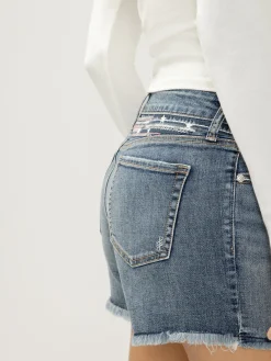 Suki Mid Rise Americana Luxe Stretch Shorts