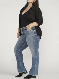 Suki Mid Rise Bootcut Jeans Plus Size