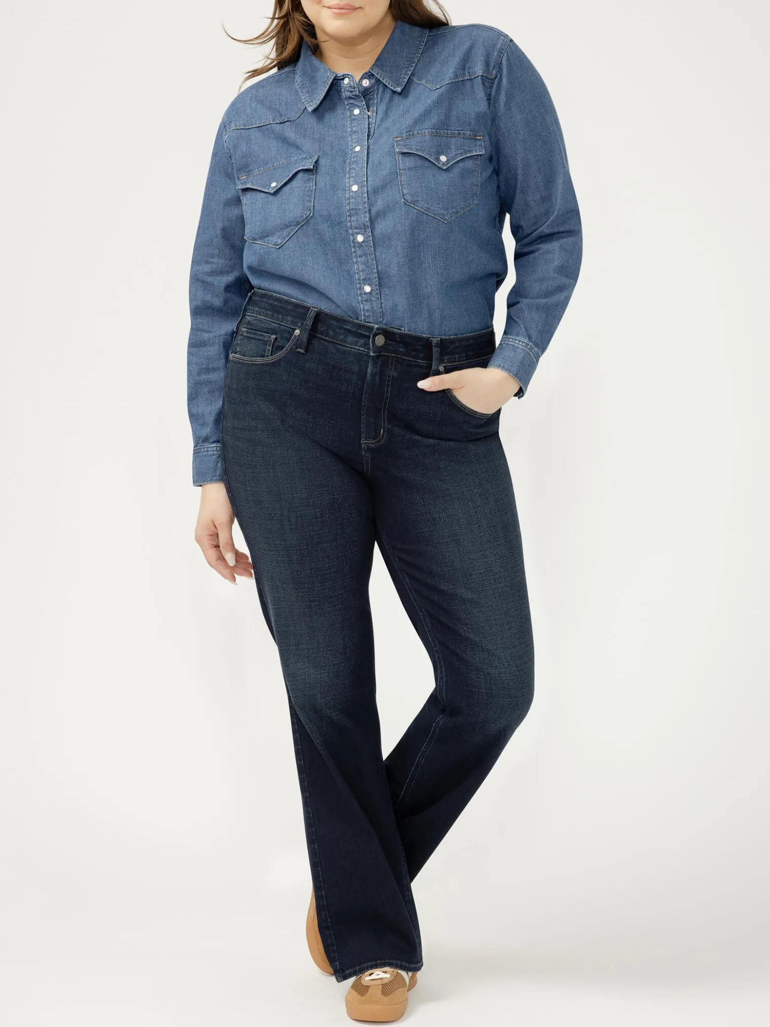 Suki Mid Rise Bootcut Luxe Stretch Jeans Plus Size