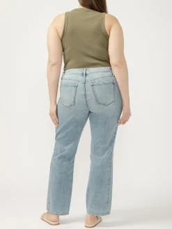 Suki Mid Rise Classic Straight Luxe Stretch Jeans Plus Size