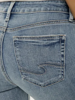 Suki Mid Rise Cropped Straight Leg Jeans
