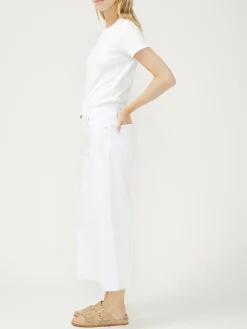 Suki Mid Rise Cropped Wide Leg Luxe Stretch Jeans