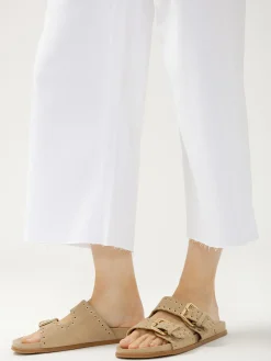 Suki Mid Rise Cropped Wide Leg Luxe Stretch Jeans
