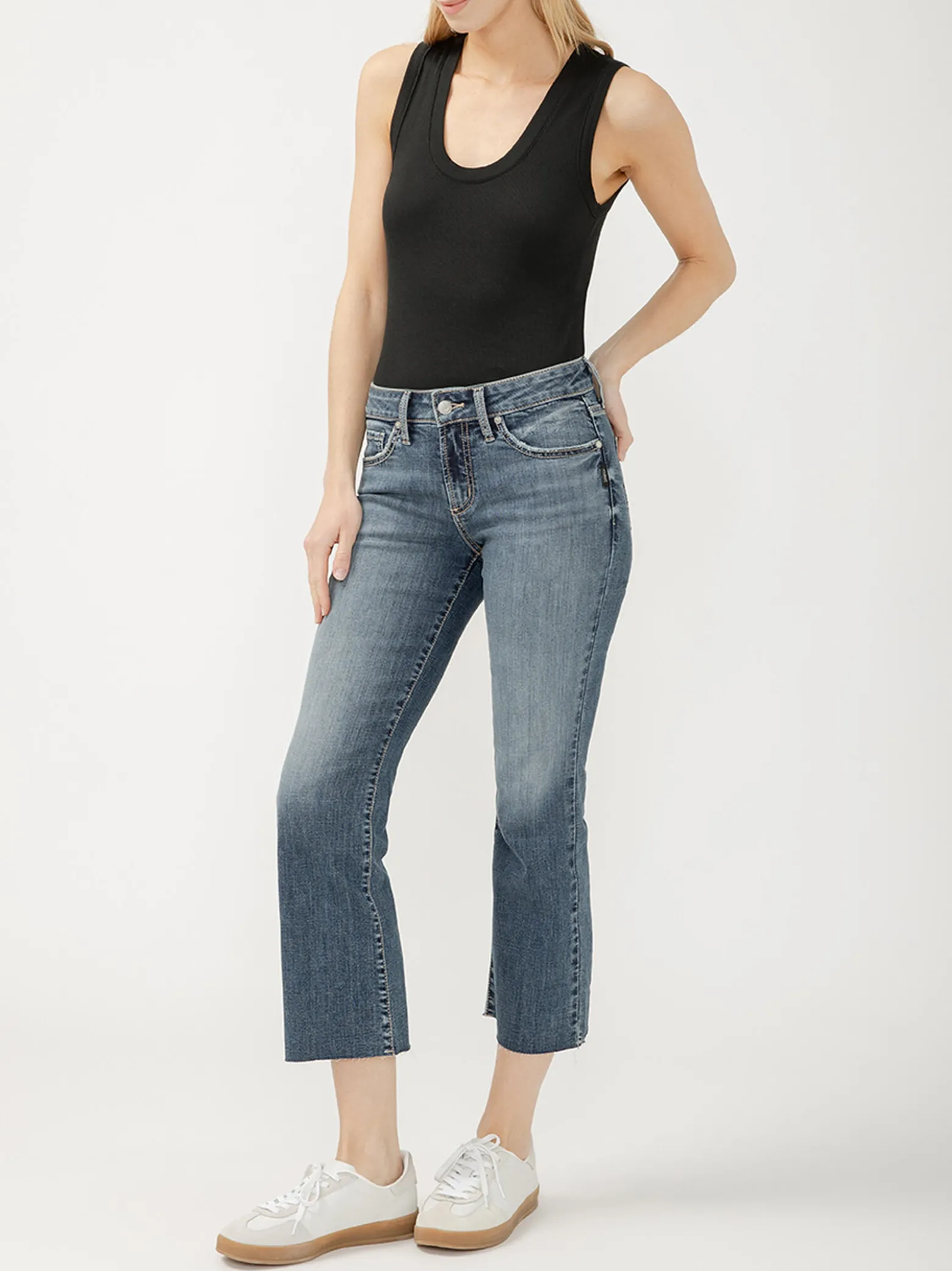 Suki Mid Rise Kick Flare Luxe Stretch Americana Jeans